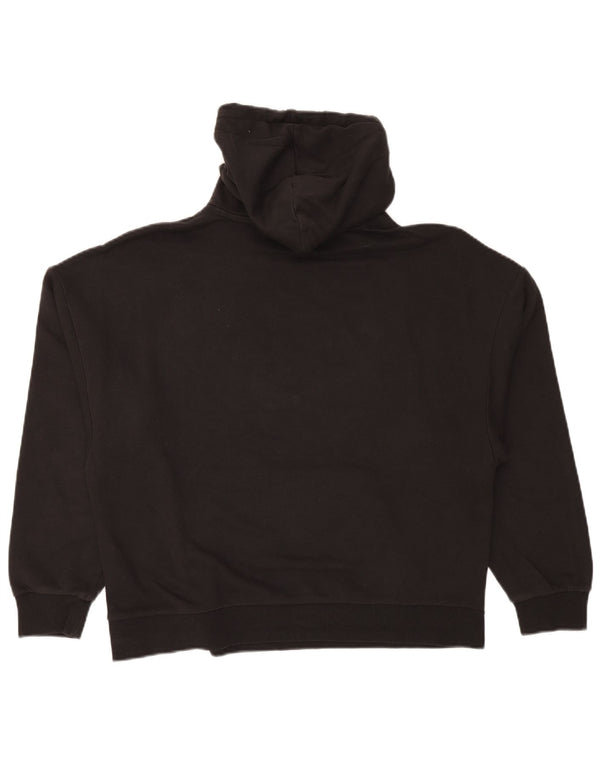 PUMA Womens Graphic Hoodie Jumper UK 16 Large Black Cotton