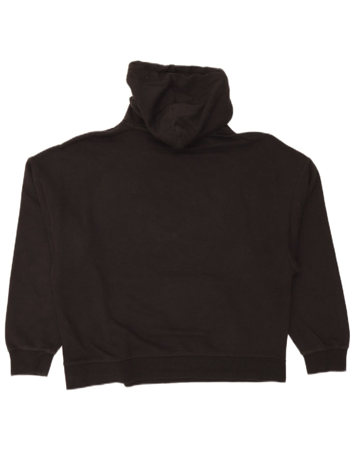 PUMA Womens Graphic Hoodie Jumper UK 16 Large Black Cotton