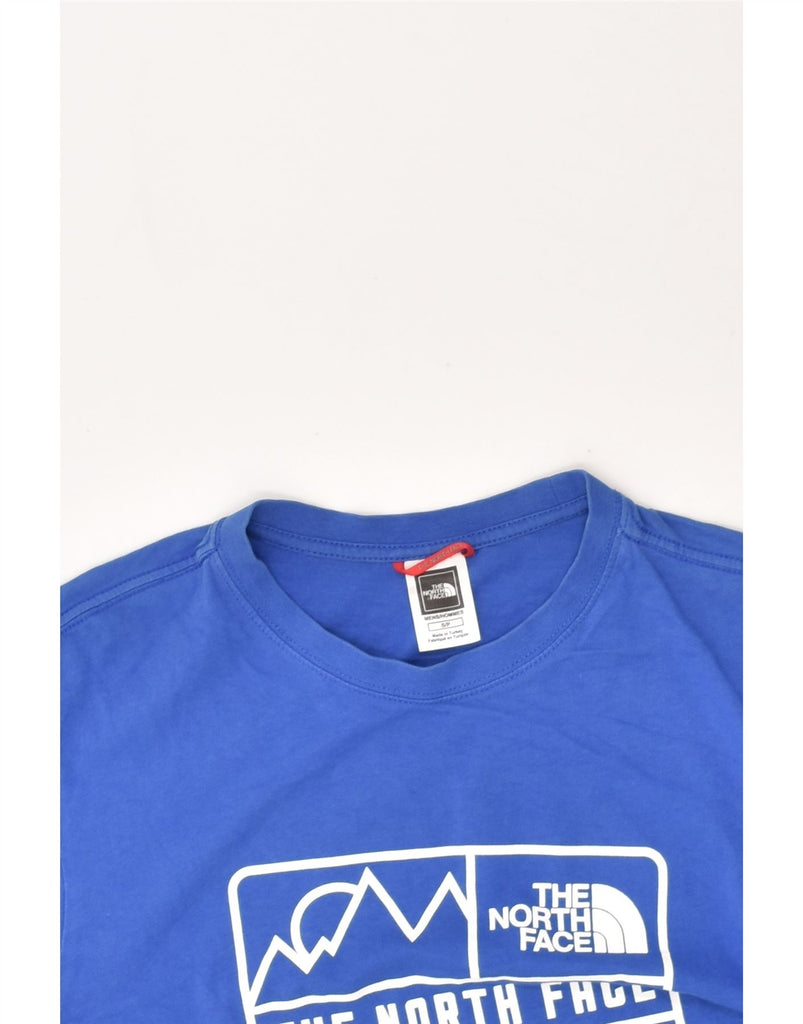 THE NORTH FACE Mens Graphic T-Shirt Top Small Blue Cotton | Vintage The North Face | Thrift | Second-Hand The North Face | Used Clothing | Messina Hembry 