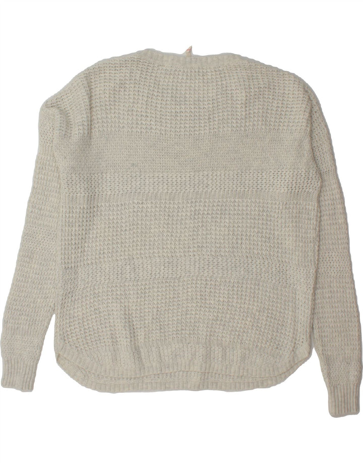 WHITE STUFF Womens Crew Neck Jumper Sweater UK 16 Large  Off White Vintage White Stuff and Second-Hand White Stuff from Messina Hembry 