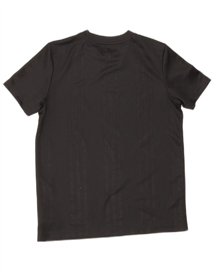 Adidas Boys Graphic T-Shirt Top 12-13 Years Black Polyester