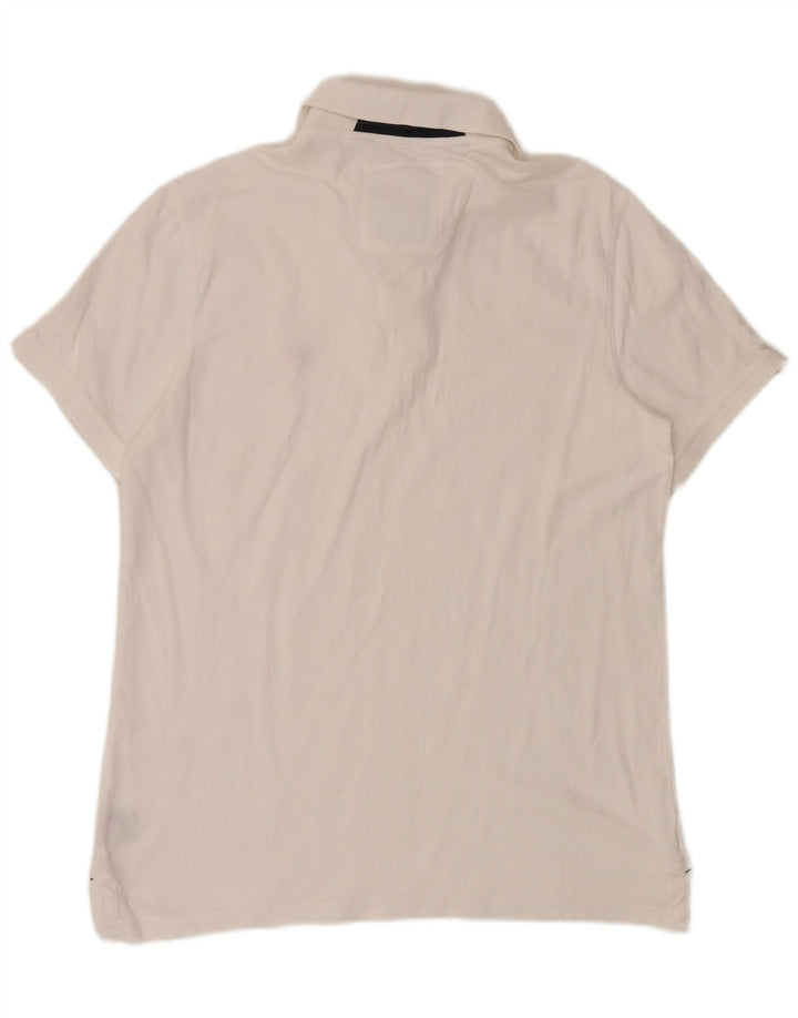 Crew Clothing Mens Polo Shirt Medium White Cotton