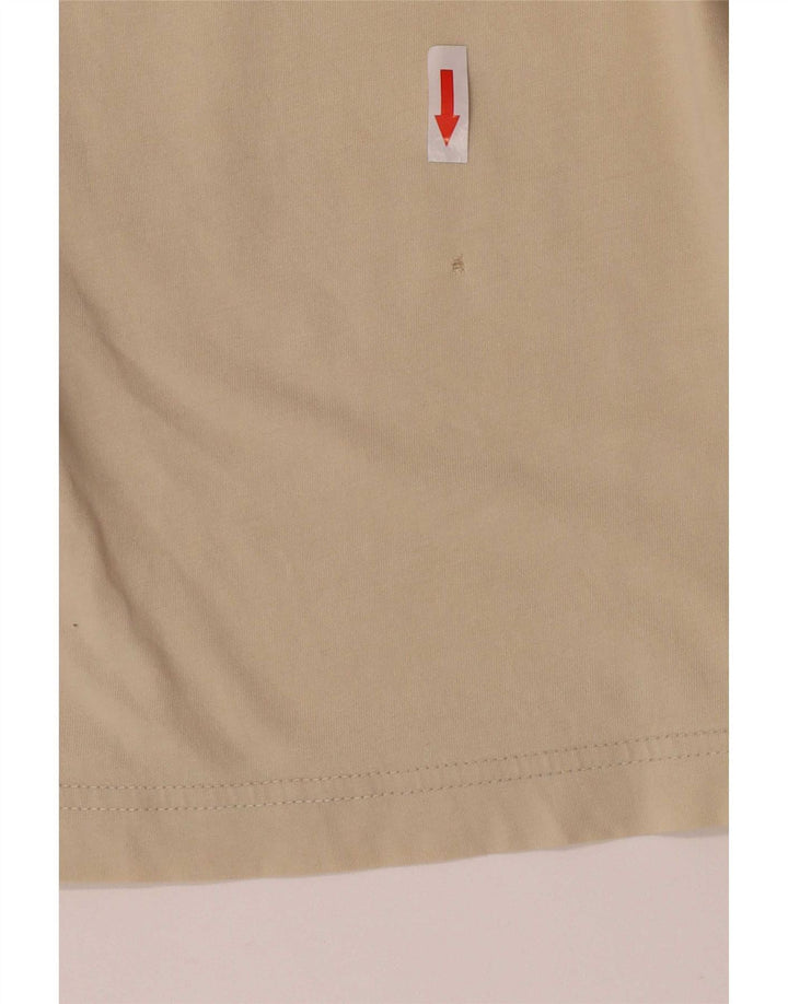 Kappa Mens T-Shirt Top Small Beige Colourblock Cotton