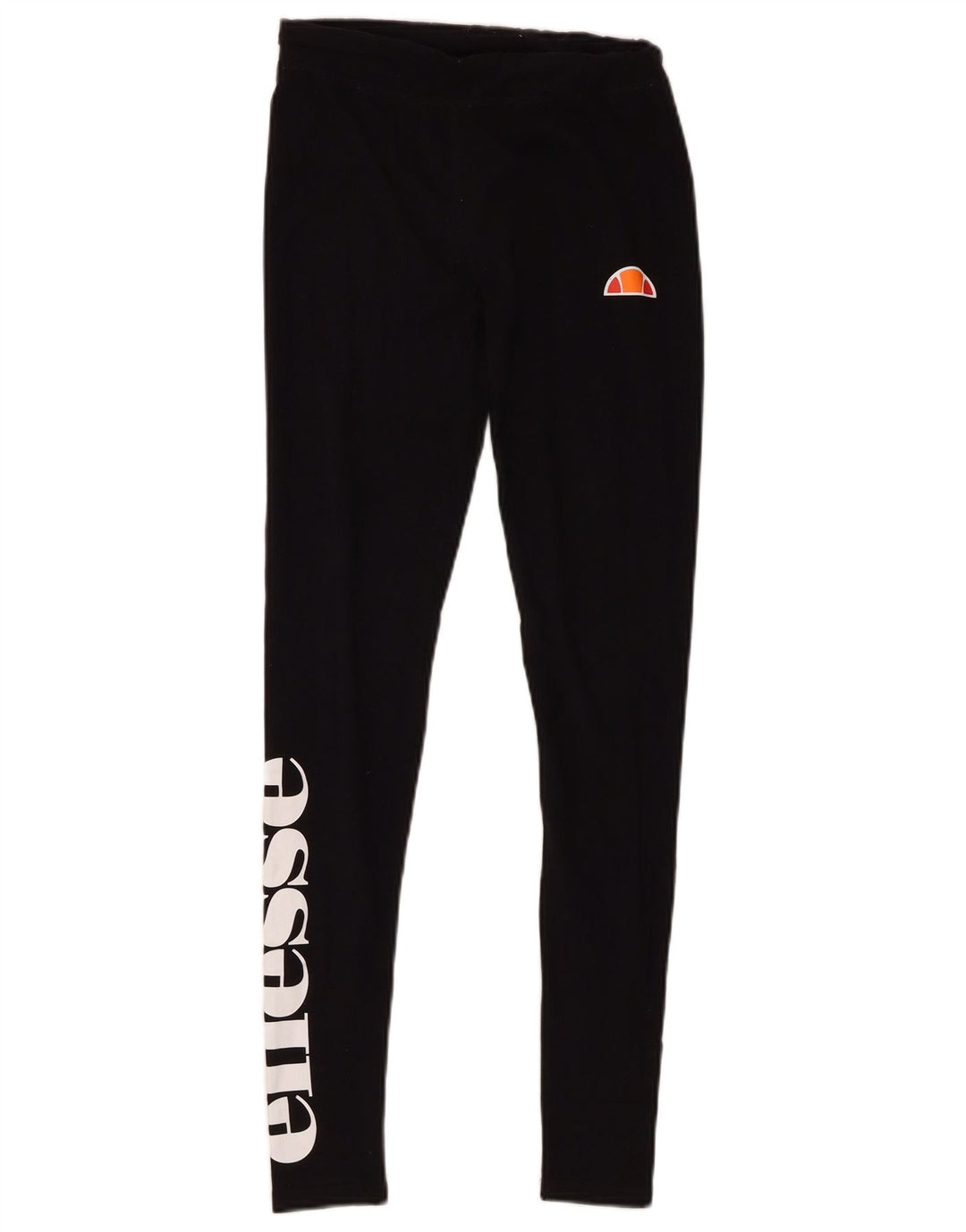 Ellesse Womens Graphic Leggings UK 8 Small Black Cotton