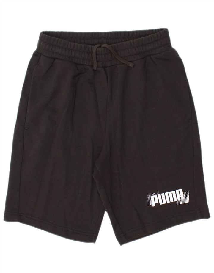 Puma Mens Graphic Sport Shorts Small  Black Cotton