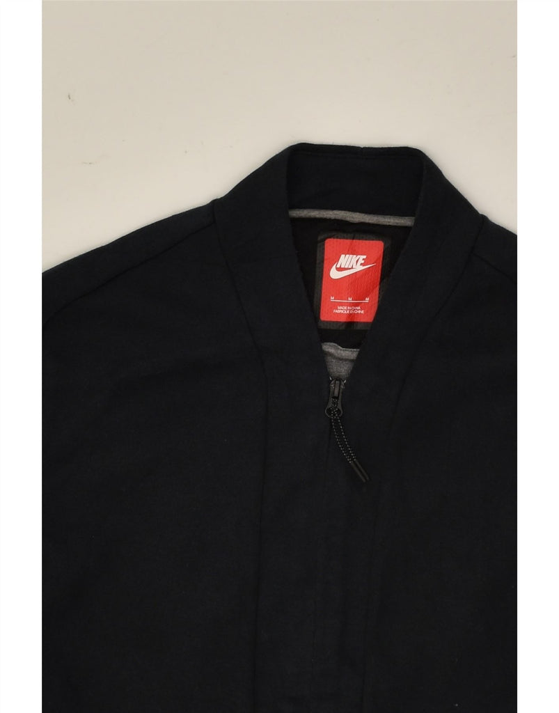 NIKE Mens Tracksuit Top Jacket Medium Black Cotton | Vintage Nike | Thrift | Second-Hand Nike | Used Clothing | Messina Hembry 