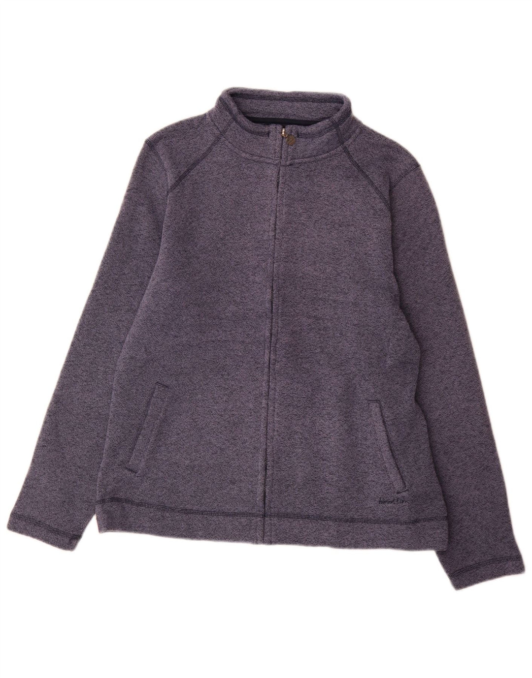 Weird Fish Womens Tracksuit Top Jacket UK 16 Large Navy Blue Flecked
