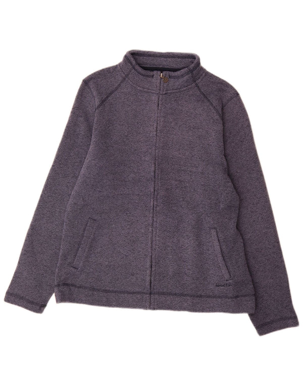Weird Fish Womens Tracksuit Top Jacket UK 16 Large Navy Blue Flecked