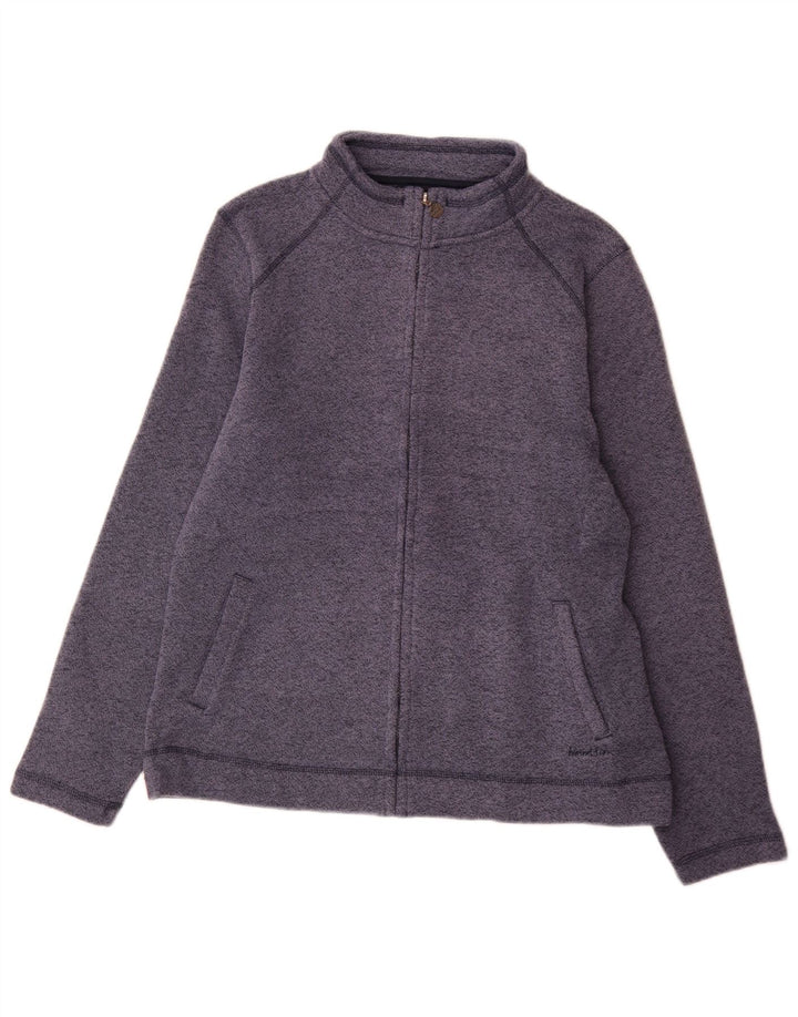 Weird Fish Womens Tracksuit Top Jacket UK 16 Large Navy Blue Flecked