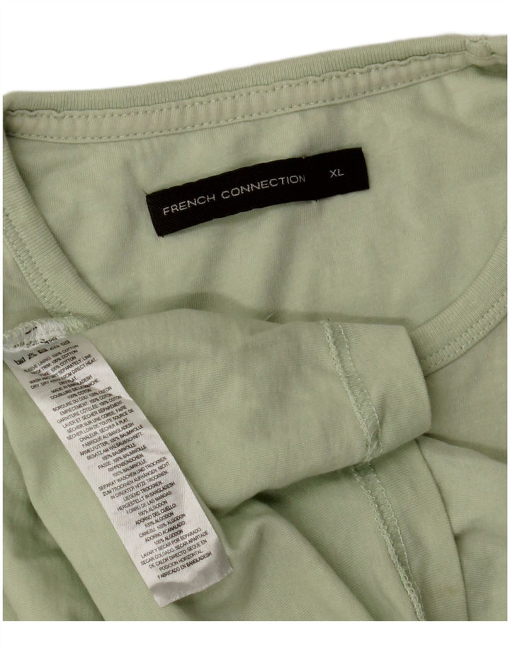 French Connection Mens T-Shirt Top XL Green Cotton