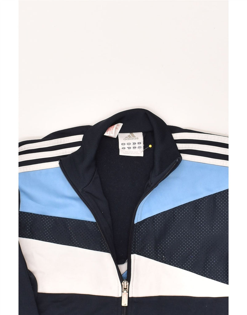 ADIDAS Boys Tracksuit Top Jacket 11-12 Years Navy Blue Colourblock | Vintage Adidas | Thrift | Second-Hand Adidas | Used Clothing | Messina Hembry 