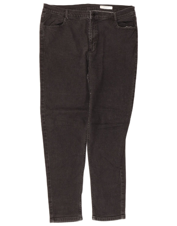 Marks & Spencer Womens Skinny Jeans UK 16 Large W34 L28 Black Cotton