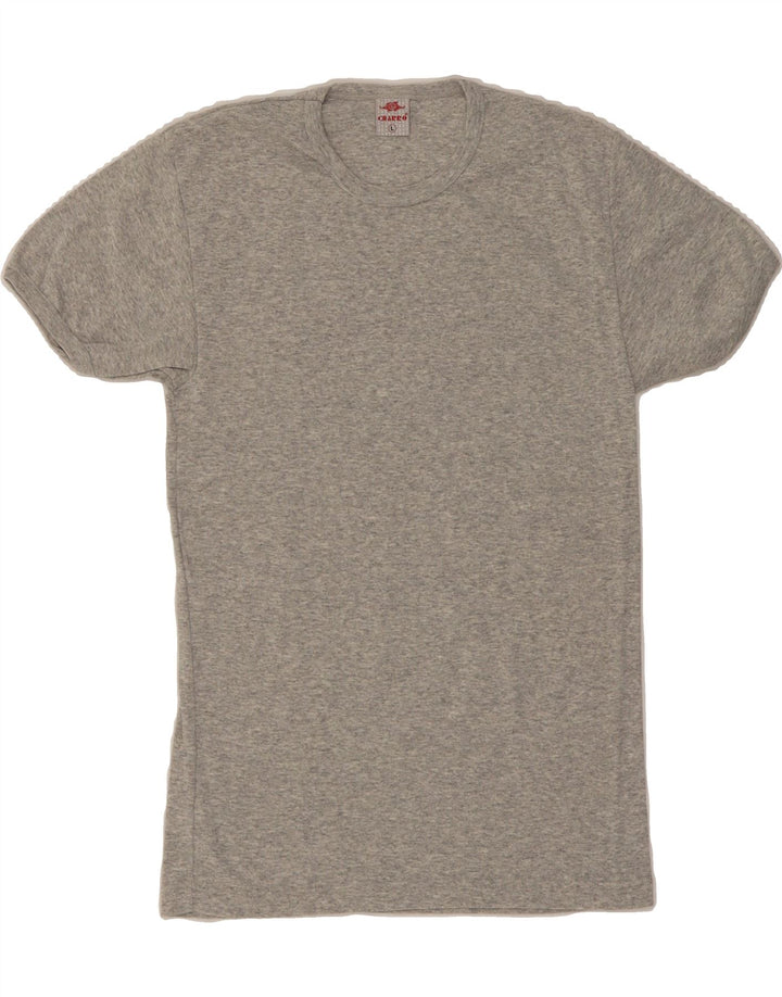CHARRO Womens T-Shirt Top UK 14 Large Grey Cotton Vintage Charro and Second-Hand Charro from Messina Hembry 