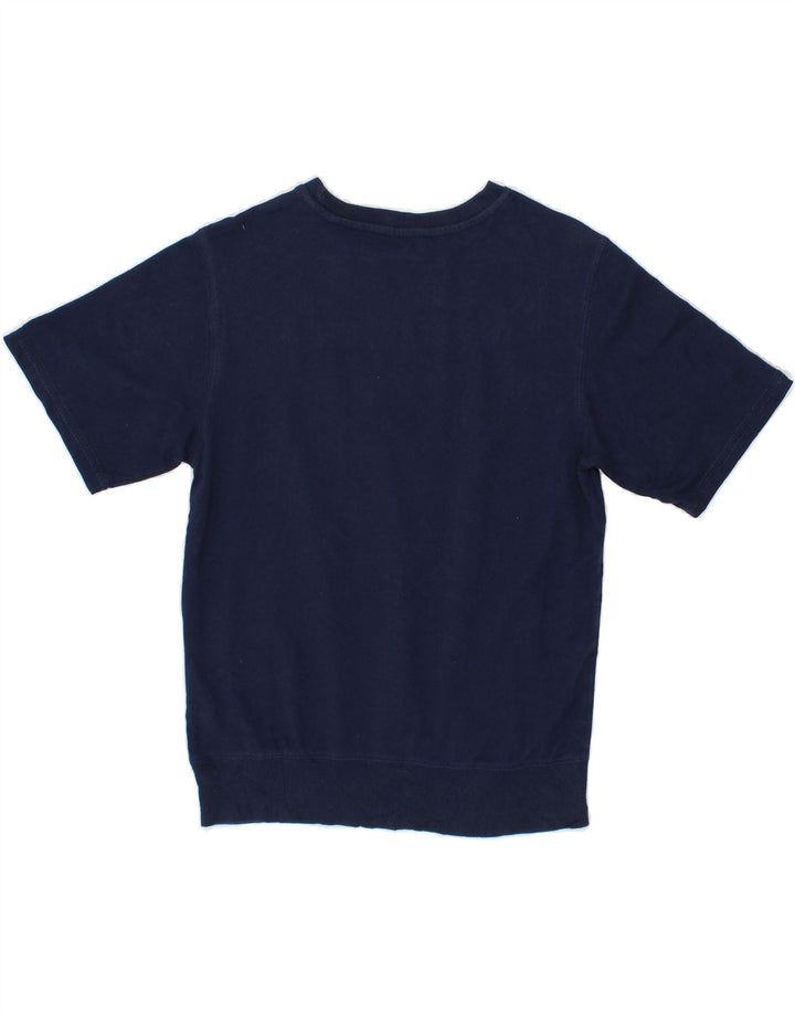 CHAMPION Womens Graphic Sweatshirt Jumper UK 12 Medium Navy Blue Vintage Champion and Second-Hand Champion from Messina Hembry 