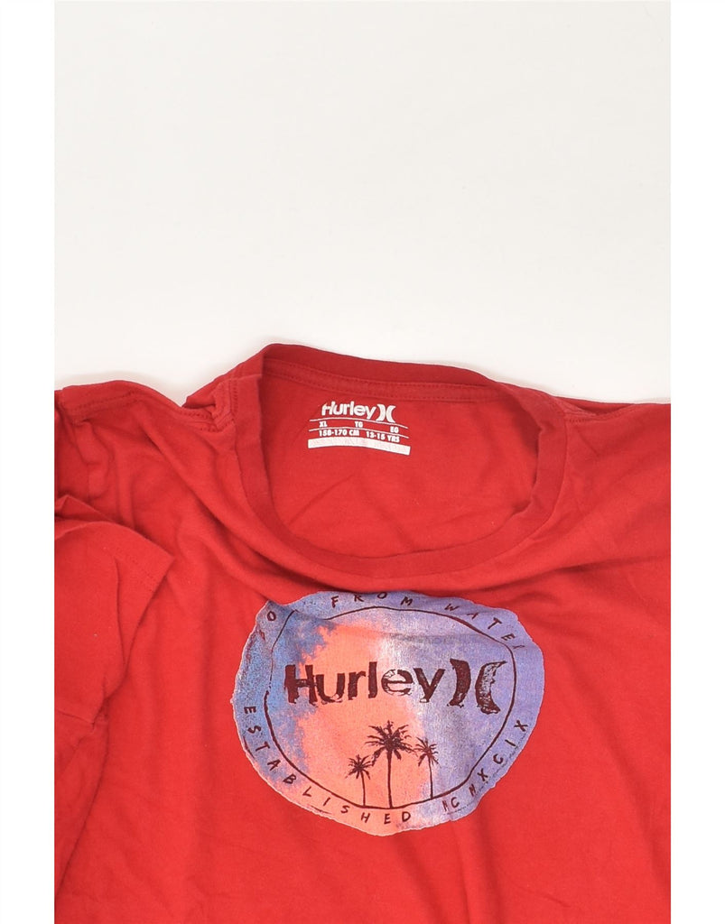 HURLEY Boys Graphic T-Shirt Top 13-14 Years XL  Red | Vintage Hurley | Thrift | Second-Hand Hurley | Used Clothing | Messina Hembry 