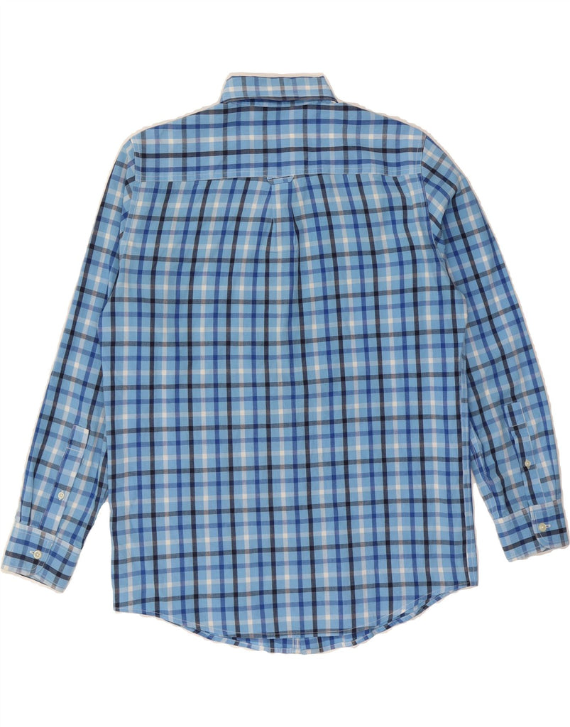 CHAPS Mens Shirt Small Blue Check Cotton Vintage Chaps and Second-Hand Chaps from Messina Hembry 