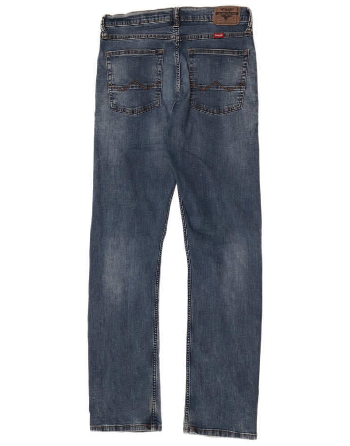 Wrangler Mens Straight Jeans W30 L32 Blue Cotton