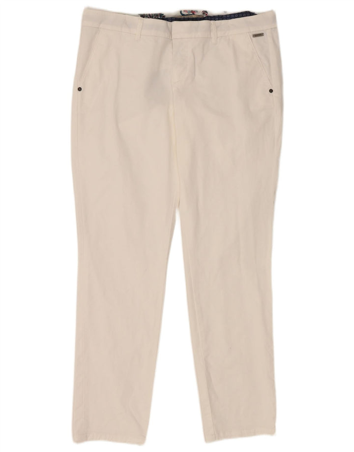 Guess Womens Berta Slim Fit Chino Trousers W34 L29 White