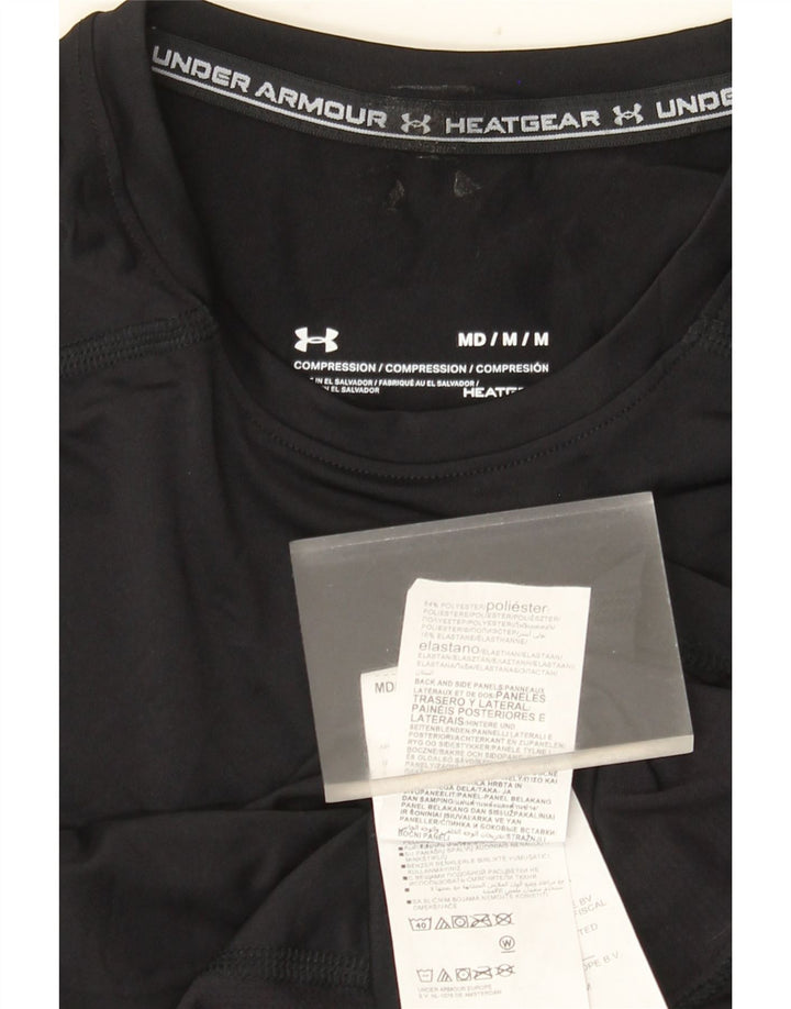 Under Armour Mens Heat Gear Top Long Sleeve Medium Black Polyester