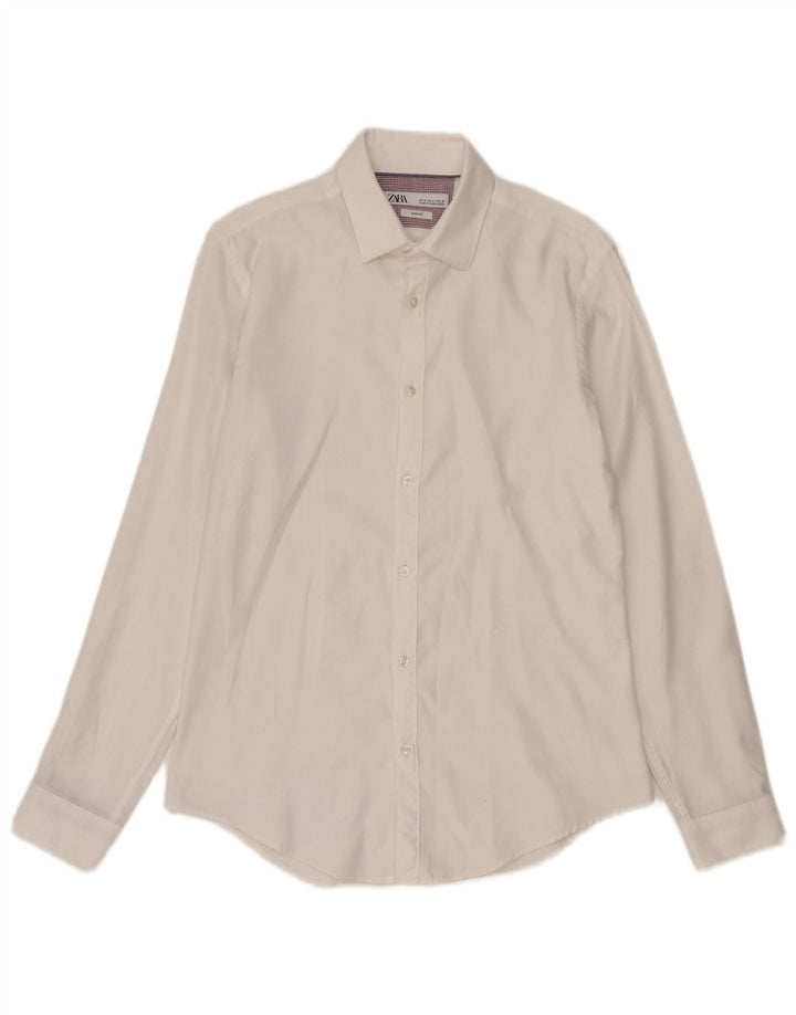 Zara Mens Slim Fit Shirt Medium White