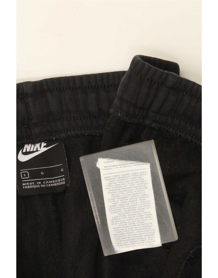 Nike Mens Tracksuit Trousers Joggers Large Black Cotton