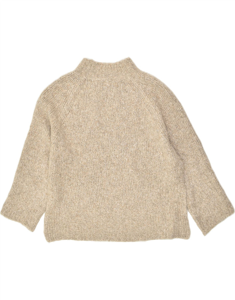 MASSIMO DUTTI Womens Turtle Neck Jumper Sweater UK 14 Medium Beige | Vintage Massimo Dutti | Thrift | Second-Hand Massimo Dutti | Used Clothing | Messina Hembry 