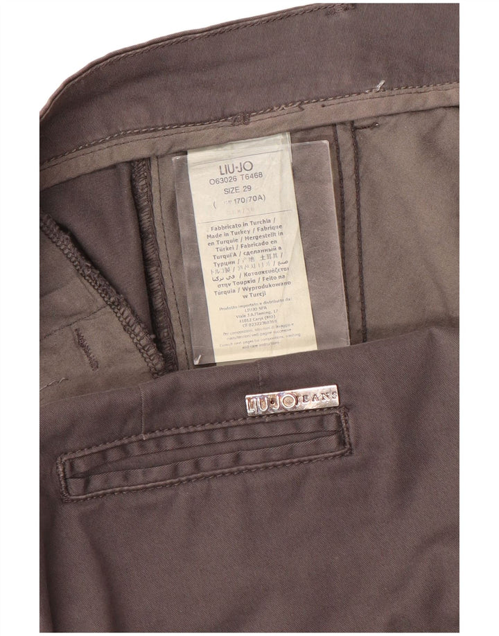 LIU JO Womens Slim Chino Trousers  W29 L31 Grey