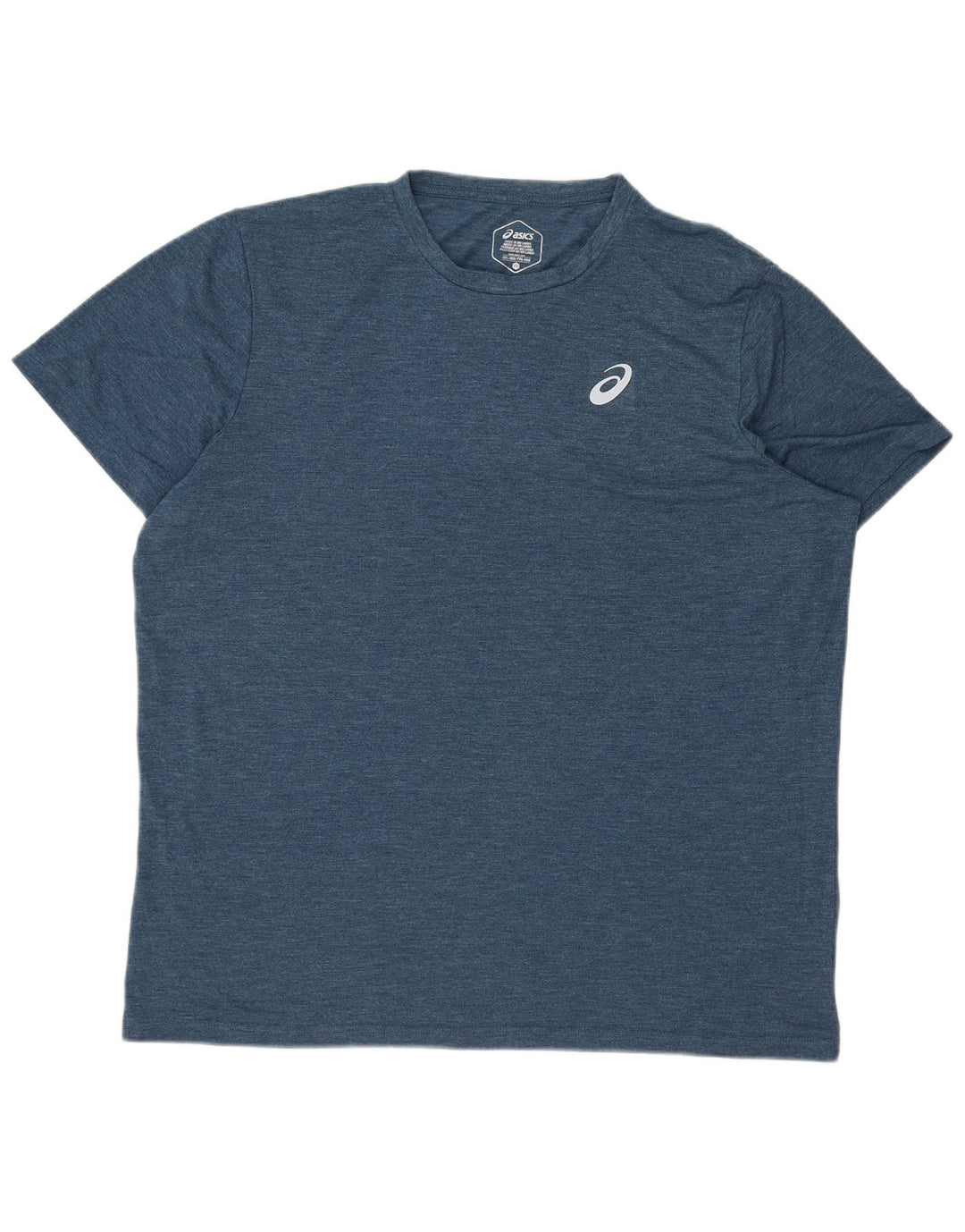 ASICS Mens Big & Tall T-Shirt Top 2XL Navy Blue Polyester
