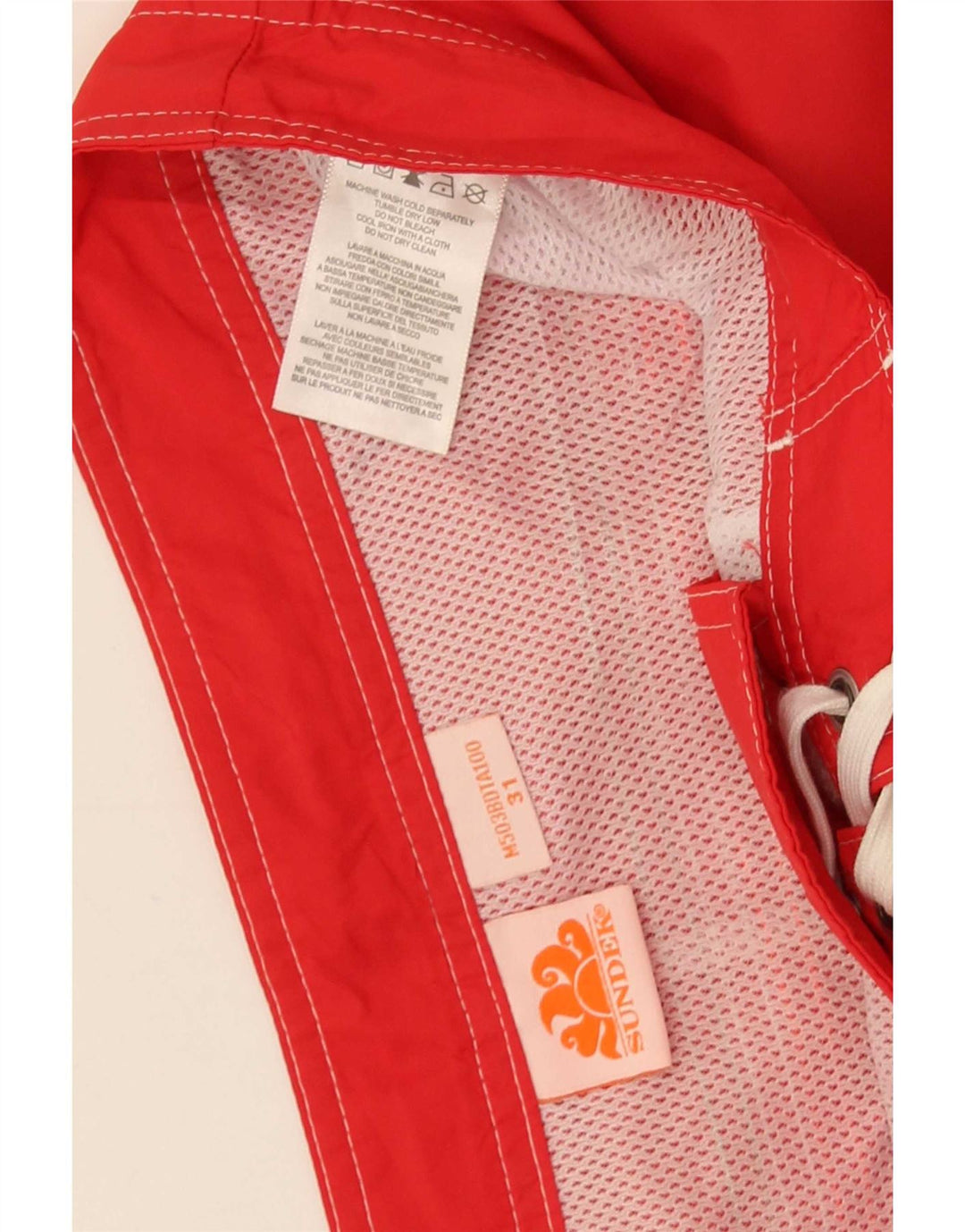 Sundek Mens Swimming Shorts Medium Red Polyester