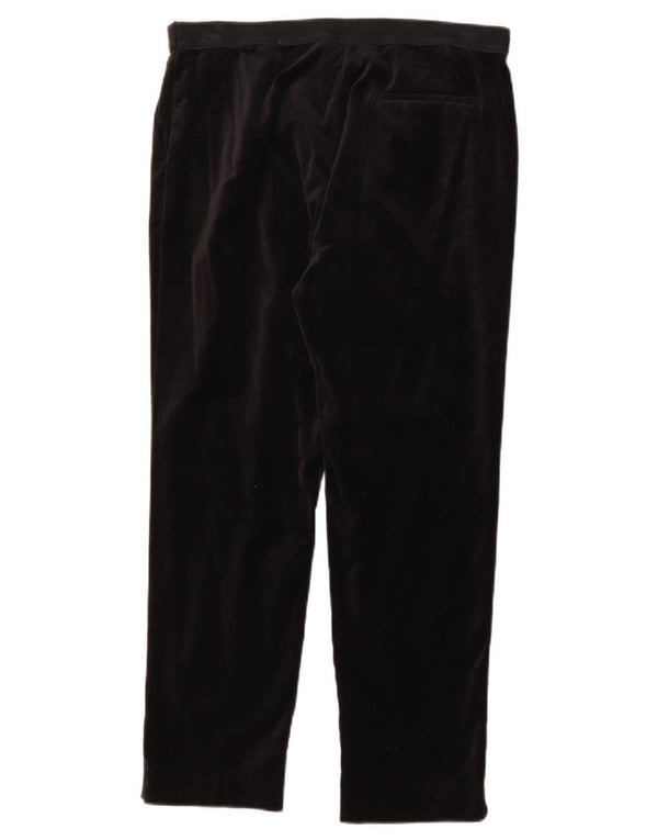 Marks & Spencer Womens Straight Chino Trousers UK 14 Large W34 L27 Black