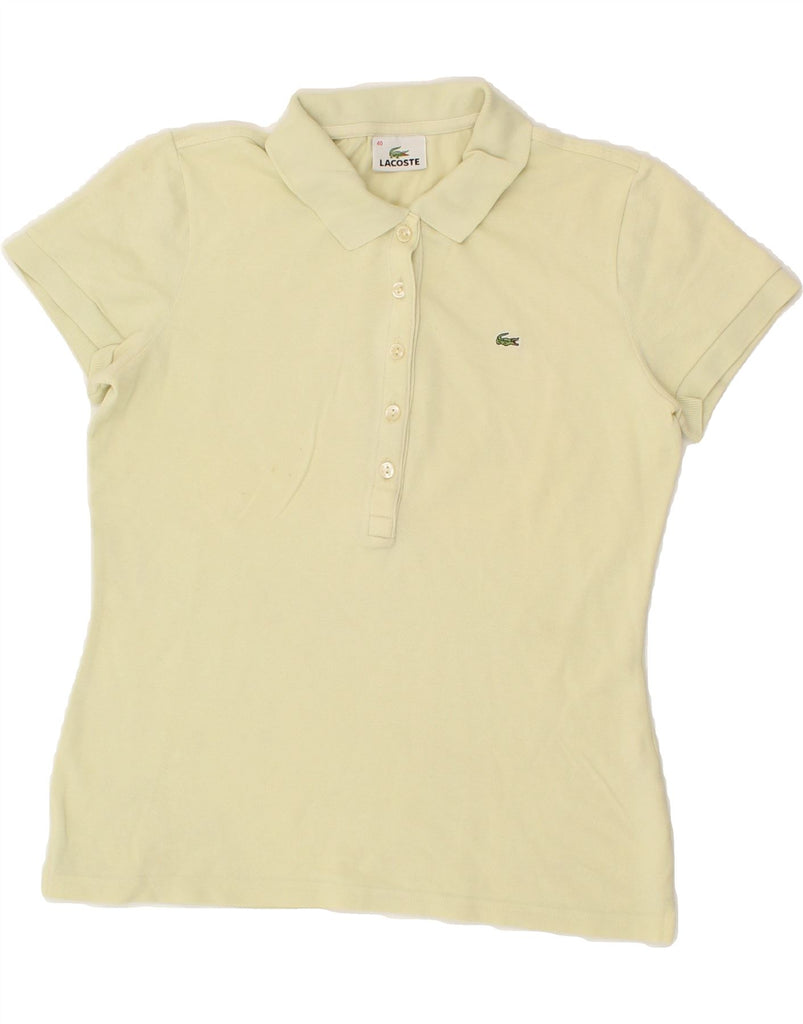 LACOSTE Womens Polo Shirt Size 40 Medium Yellow Cotton | Vintage Lacoste | Thrift | Second-Hand Lacoste | Used Clothing | Messina Hembry 