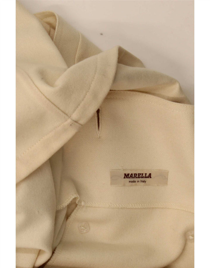 Marella Womens Double Breasted Blazer Jacket UK 14 Large Beige