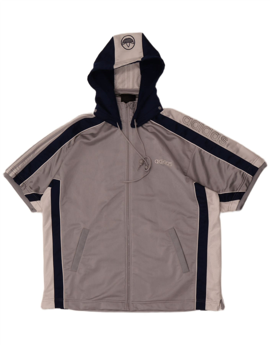Adidas Mens Graphic Tracksuit Top Jacket UK 40/42 Medium Grey Colourblock