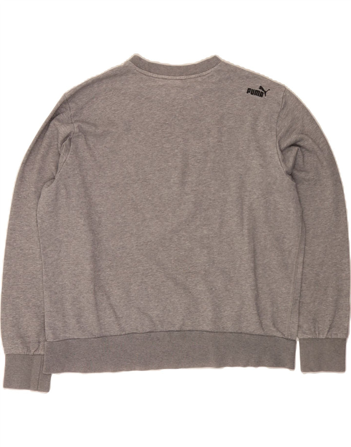 PUMA Womens Oversized Graphic Sweatshirt Jumper UK 20 2XL Grey Vintage Puma and Second-Hand Puma from Messina Hembry 