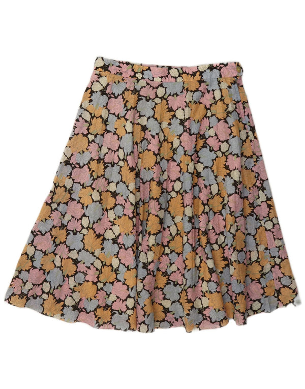 Vintage Womens A-Line Skirt W28 Small Multicoloured Floral