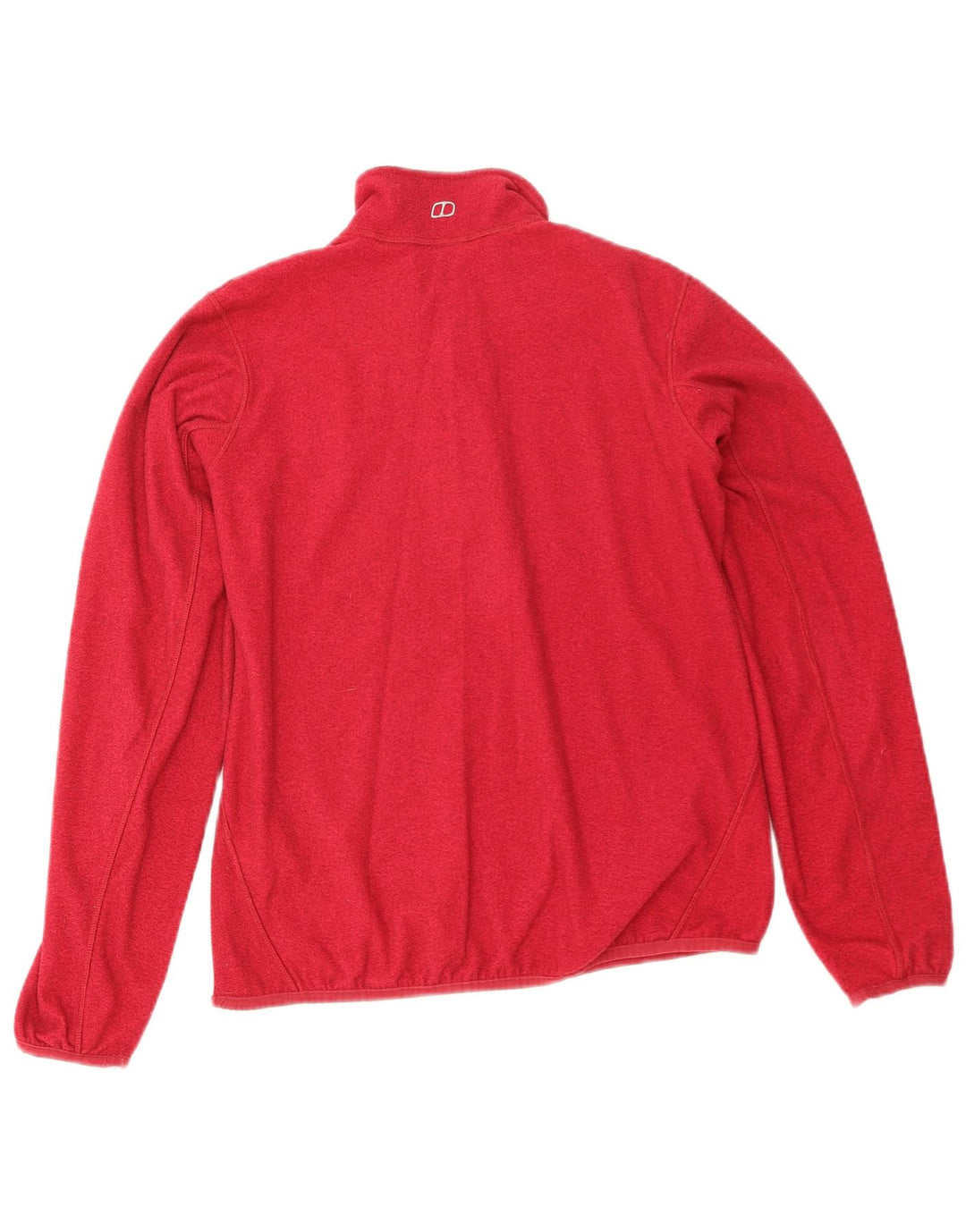 Berghaus Womens Zip Neck Fleece Jumper UK 12 Medium Red Polyester