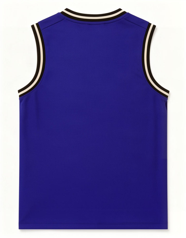 Diadora Boys Graphic Vest Top 9-10 Years Blue Colourblock Polyester