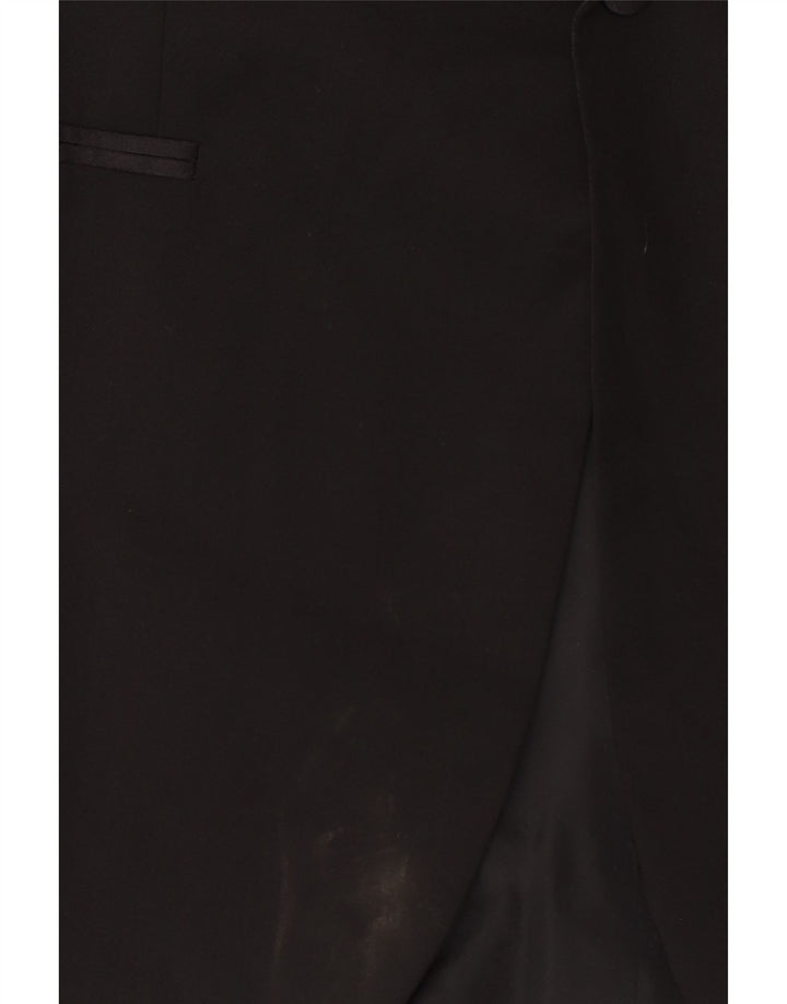 Hugo Boss Mens 1 Button Blazer Jacket UK 50 Large Black Virgin Wool