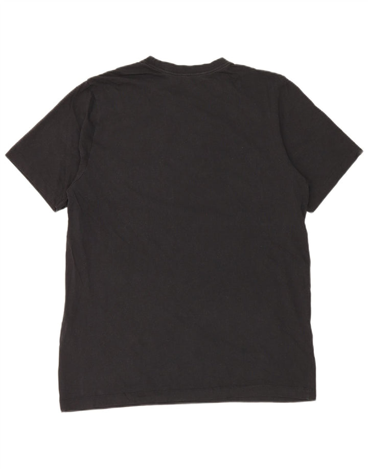NIKE Mens Graphic T-Shirt Top Large Black Cotton
