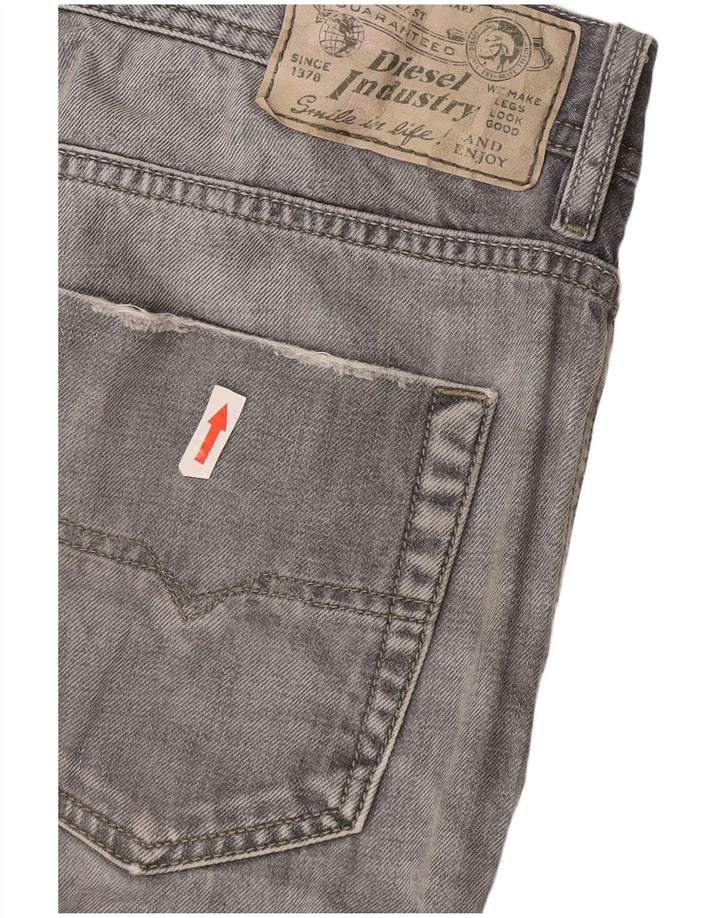 Diesel Mens Kakee Carrot Slim Jeans W32 L30 Grey Cotton