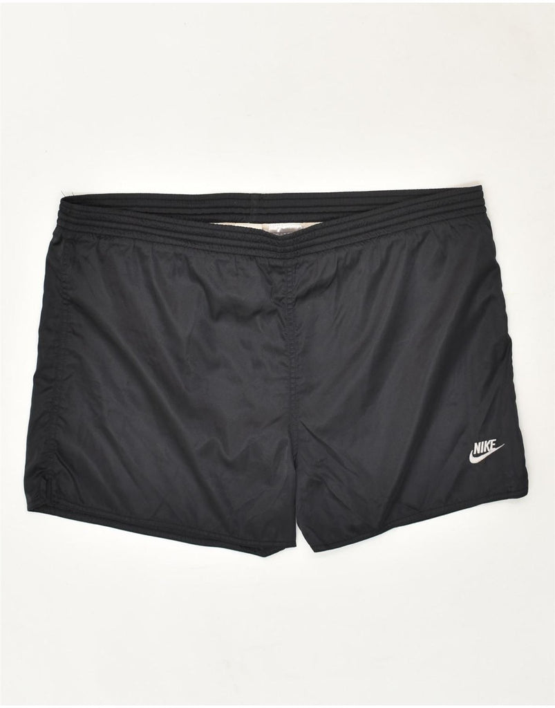 NIKE Mens Sport Shorts UK 34/36 Large Black Nylon | Vintage Nike | Thrift | Second-Hand Nike | Used Clothing | Messina Hembry 