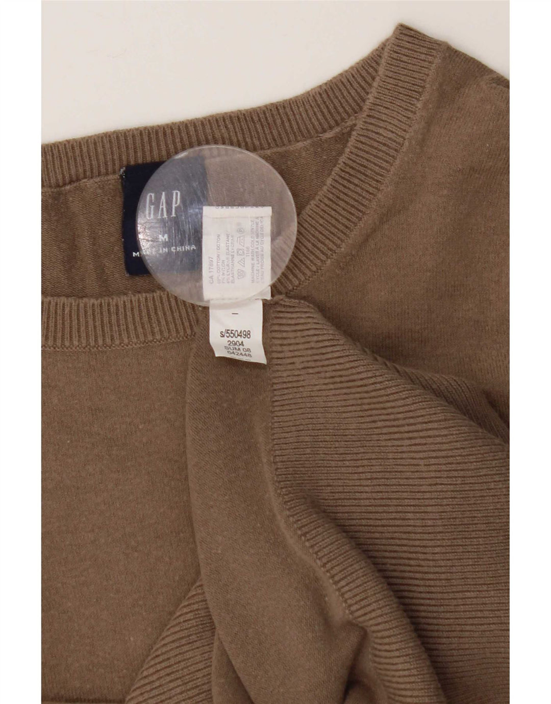 Gap Womens Vest Tank Top UK 12 Medium Brown Cotton