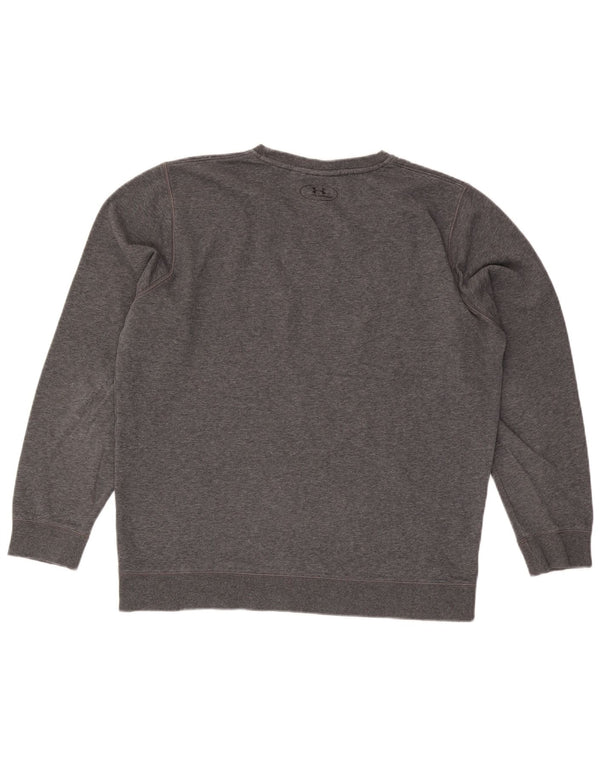 Under Armour Mens Cold Gear Sweatshirt Jumper Large Grey Flecked