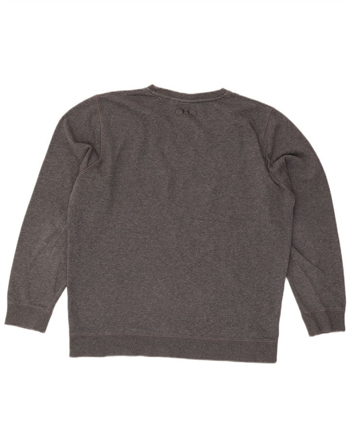 Under Armour Mens Cold Gear Sweatshirt Jumper Large Grey Flecked