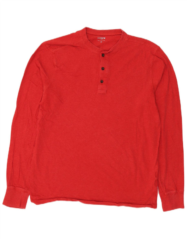 J. CREW Mens Top Long Sleeve Large Red Cotton