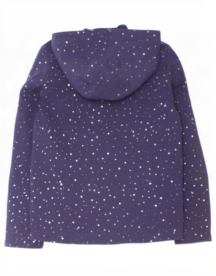 Mountain Warehouse Girls Windbreaker Jacket 9-10 Years Navy Blue Spotted