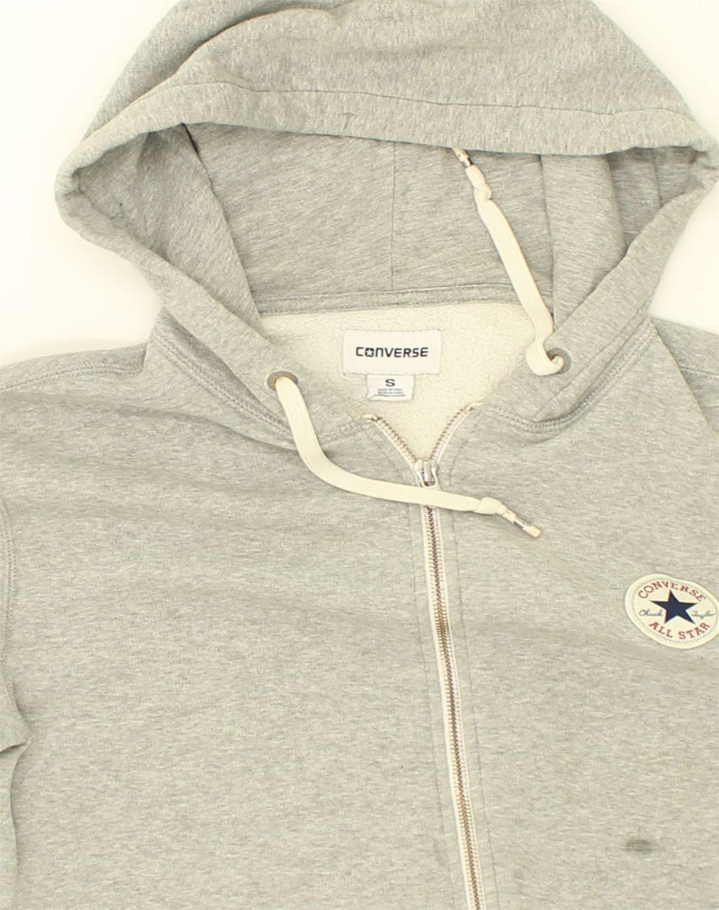 CONVERSE Mens Zip Hoodie Sweater Small Grey Cotton | Vintage Converse | Thrift | Second-Hand Converse | Used Clothing | Messina Hembry 