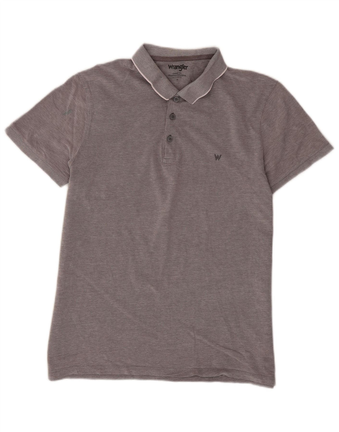 Wrangler Mens Polo Shirt Medium Grey Cotton