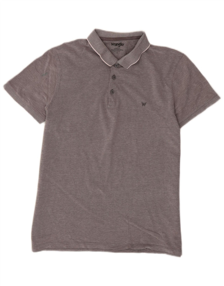 Wrangler Mens Polo Shirt Medium Grey Cotton