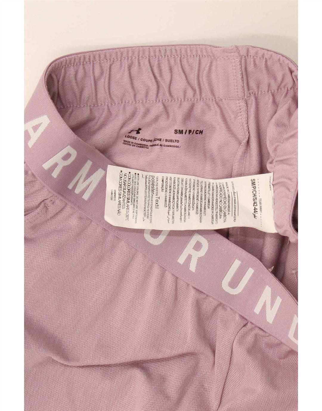 Under Armour Womens Graphic Sport Shorts UK 10 Small Pink Polyester